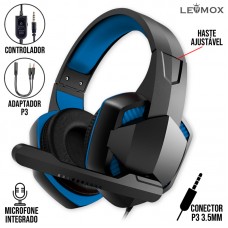 Headset Gamer P3 LEF-1213 Lehmox - Azul